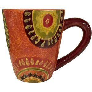 RIO by Tabletops Gallery mug Mexican Aztec earthenware 16oz